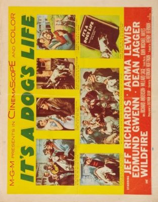 It's a Dog's Life movie poster (1955) canvas poster