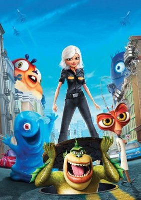 Monsters vs. Aliens movie poster (2009) metal framed poster