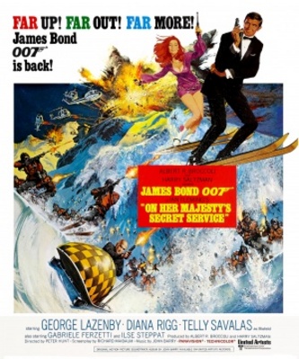 On Her Majesty's Secret Service movie poster (1969) poster with hanger