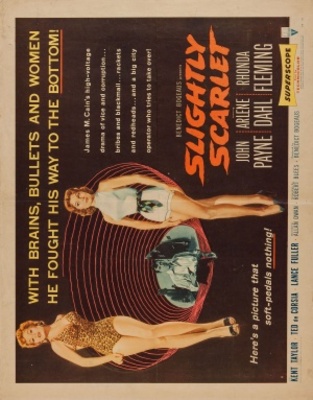 Slightly Scarlet movie poster (1956) metal framed poster