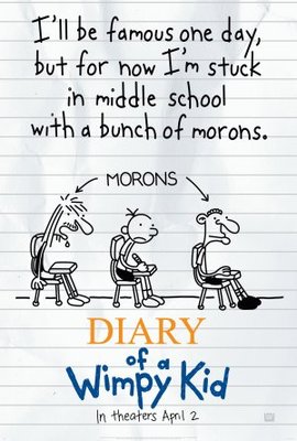 Diary of a Wimpy Kid movie poster (2010) metal framed poster