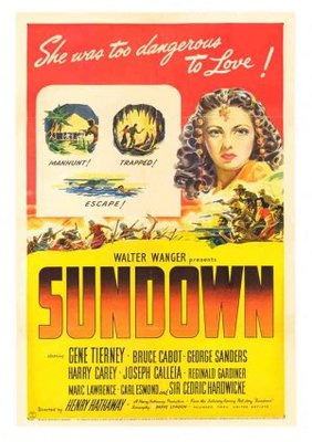 Sundown movie poster (1941) pillow