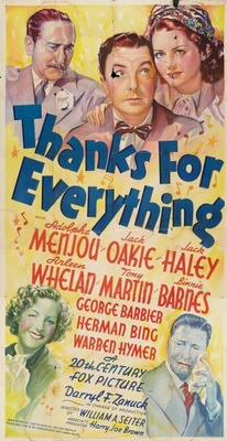 Thanks for Everything movie poster (1938) tote bag