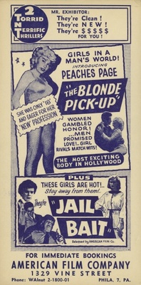 Jail Bait movie poster (1954) poster with hanger
