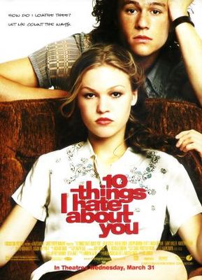 10 Things I Hate About You movie poster (1999) wooden framed poster