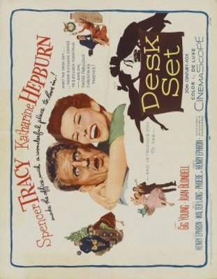 Desk Set movie poster (1957) wooden framed poster