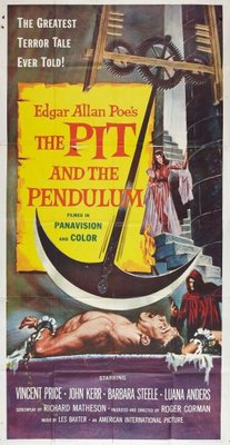 Pit and the Pendulum movie poster (1961) metal framed poster