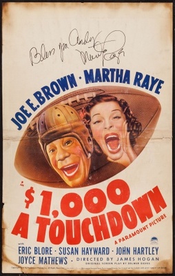 $1000 a Touchdown movie poster (1939) pillow