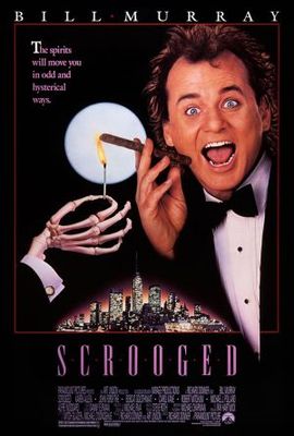 Scrooged movie poster (1988) wood print