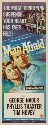Man Afraid movie poster (1957) metal framed poster
