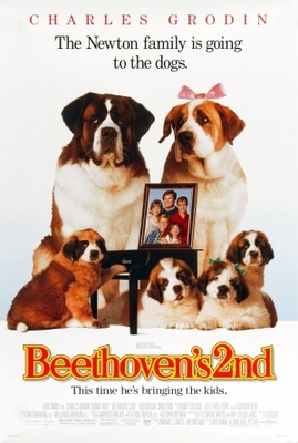 Beethoven's 2nd movie poster (1993) metal framed poster