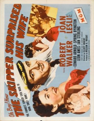 The Skipper Surprised His Wife movie poster (1950) wooden framed poster