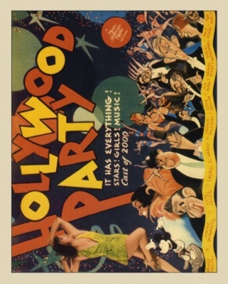 Hollywood Party movie poster (1934) wood print