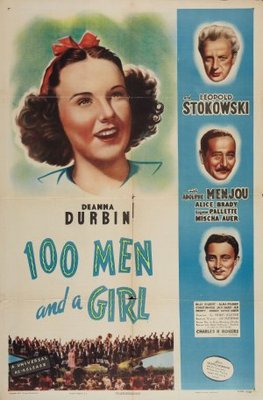 One Hundred Men and a Girl movie poster (1937) metal framed poster