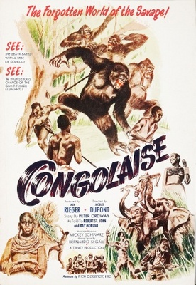 Savage Africa movie poster (1950) wood print
