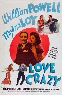 Love Crazy movie poster (1941) metal framed poster