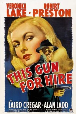 This Gun for Hire movie poster (1942) wooden framed poster