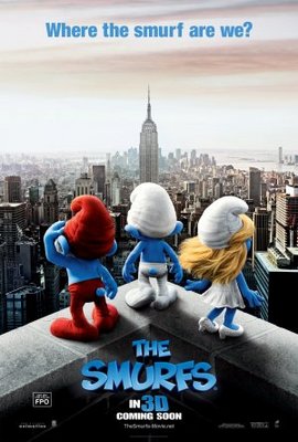 The Smurfs movie poster (2010) pillow