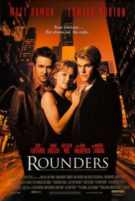 Rounders movie poster (1998) wood print