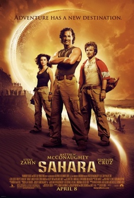 Sahara movie poster (2005) wooden framed poster