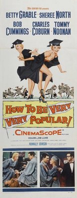 How to Be Very, Very Popular movie poster (1955) canvas poster