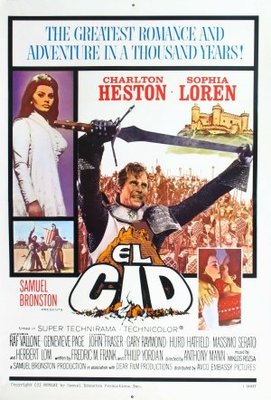 El Cid movie poster (1961) wood print