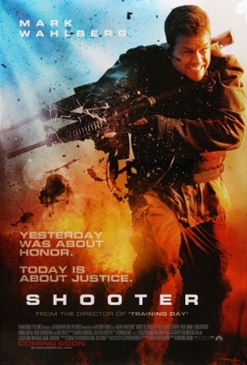 Shooter movie poster (2007) wooden framed poster