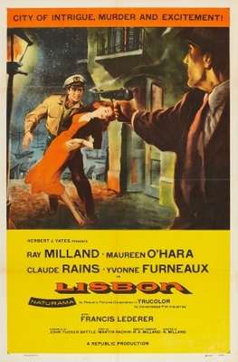 Lisbon movie poster (1956) metal framed poster