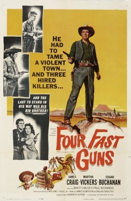 Four Fast Guns movie poster (1960) Longsleeve T-shirt