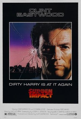 Sudden Impact movie poster (1983) wood print