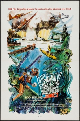 Deadly Fathoms movie poster (1973) metal framed poster
