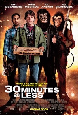 30 Minutes or Less movie poster (2011) wooden framed poster