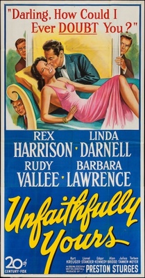 Unfaithfully Yours movie poster (1948) wood print