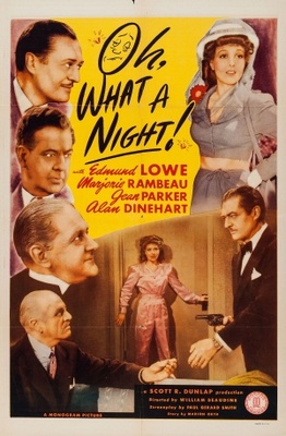 Oh, What a Night movie poster (1944) poster with hanger