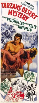 Tarzan's Desert Mystery movie poster (1943) wooden framed poster