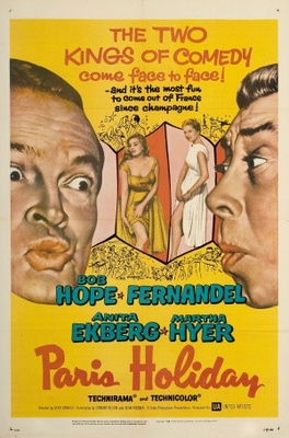 Paris Holiday movie poster (1958) metal framed poster