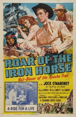 Roar of the Iron Horse, Rail-Blazer of the Apache Trail movie poster (1951) metal framed poster