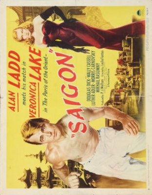 Saigon movie poster (1948) wood print