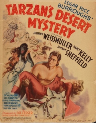 Tarzan's Desert Mystery movie poster (1943) wooden framed poster
