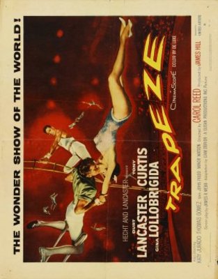 Trapeze movie poster (1956) wood print