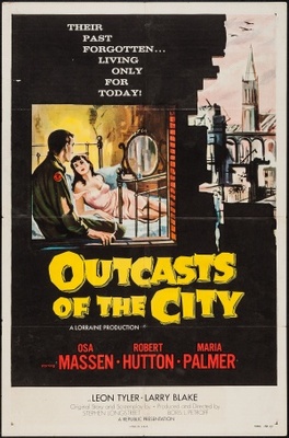 Outcasts of the City movie poster (1958) wooden framed poster