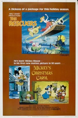 Mickey's Christmas Carol movie poster (1983) poster with hanger