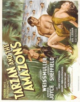 Tarzan and the Amazons movie poster (1945) t-shirt