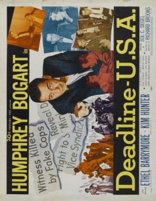 Deadline - U.S.A. movie poster (1952) wood print