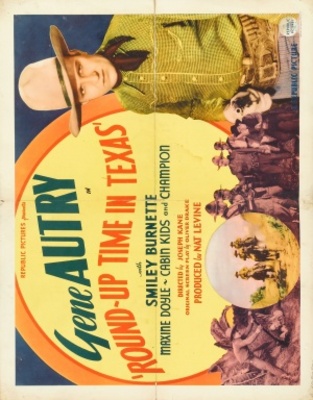 Round-Up Time in Texas movie poster (1937) pillow
