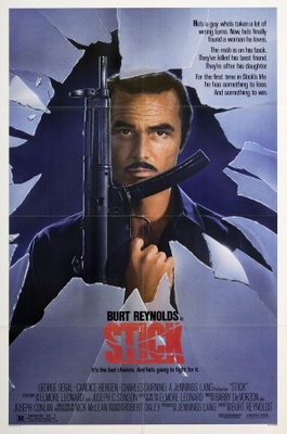 Stick movie poster (1985) wooden framed poster