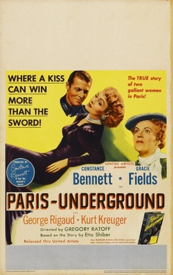 Paris Underground movie poster (1945) wooden framed poster