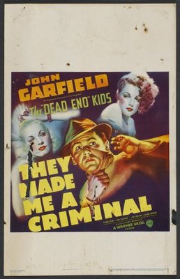 They Made Me a Criminal movie poster (1939) canvas poster