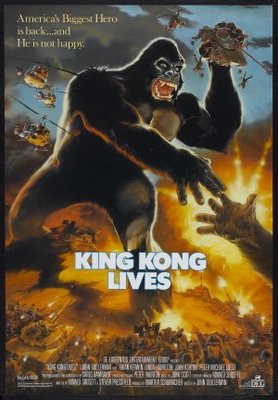 King Kong Lives movie poster (1986) tote bag