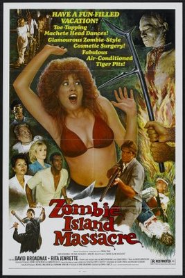 Zombie Island Massacre movie poster (1984) metal framed poster